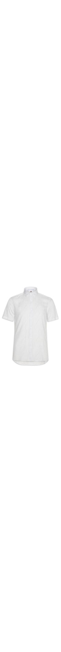Camisa Masculina Estampa Folhagem Manga Curta - Branco