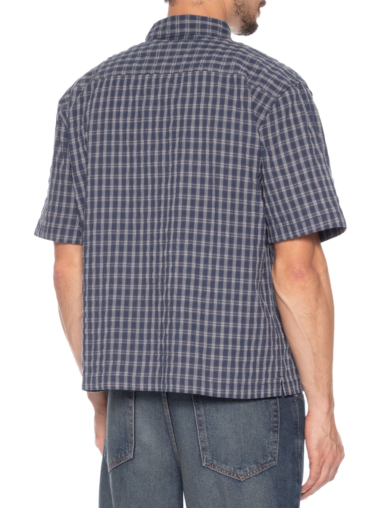 Camisa Masculina Estampada Darcy Sleeve Shirt – Azul Cotton On