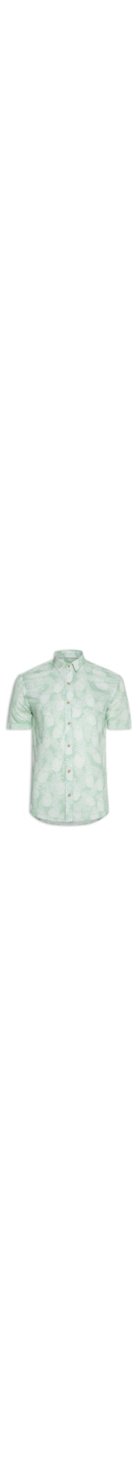 Camisa Masculina Estampada Manga Curta - Verde