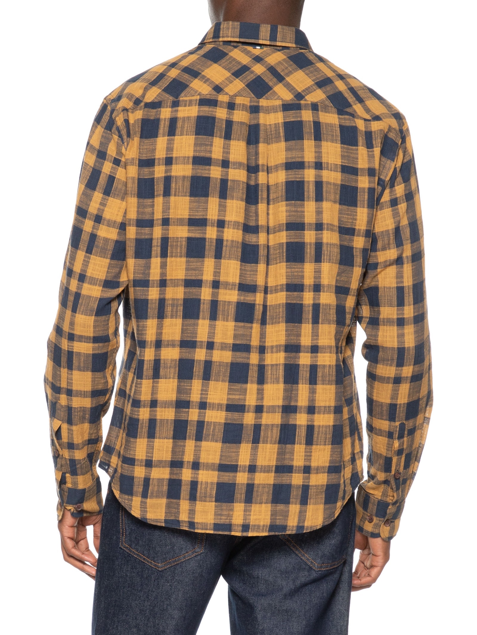 Camisa Masculina Flame Xadrez Jim Amarelo Reserva