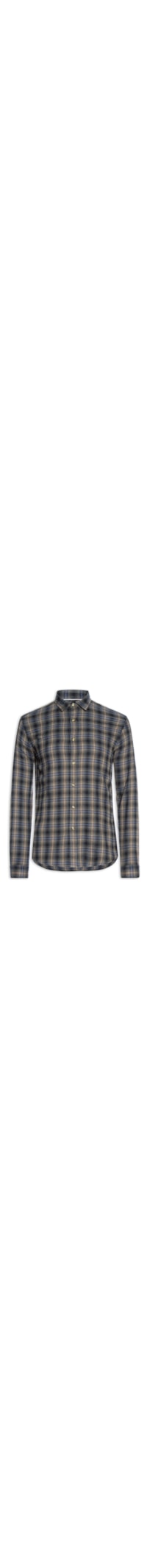 Camisa Masculina Flanela Fio Tinto Xadrez - Marrom
