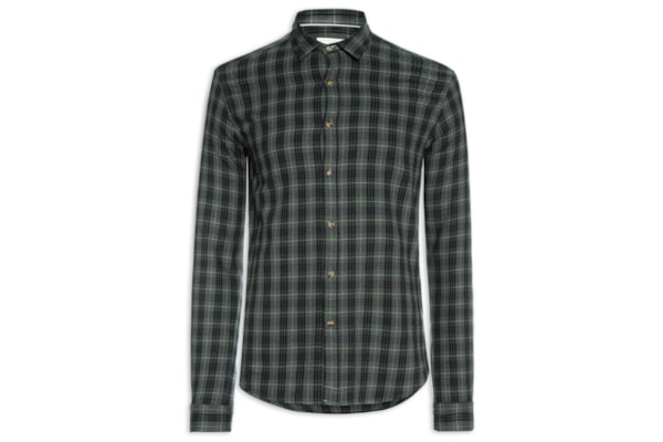 Camisa Masculina Flanela Fio Tinto Xadrez - Verde