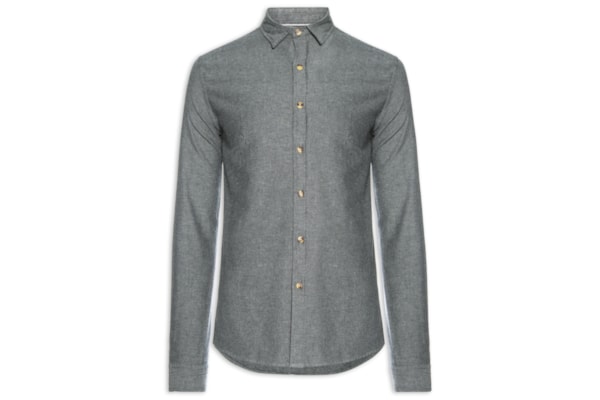Camisa Masculina Flanela Mescla - Cinza
