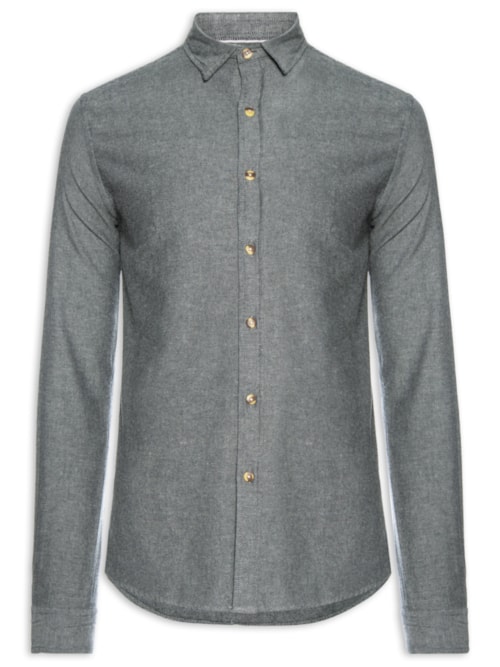 Camisa Masculina Flanela Mescla – Cinza