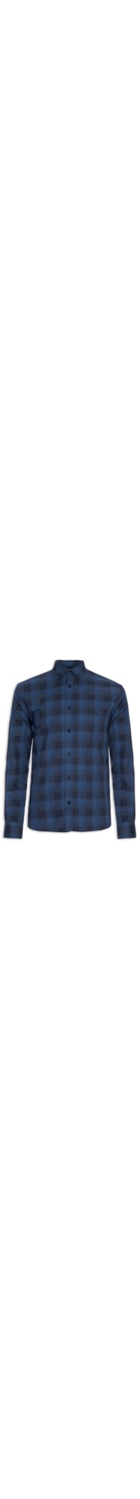 Camisa Masculina Flanela Xadrez Dark Blue Classi Irish - Azul