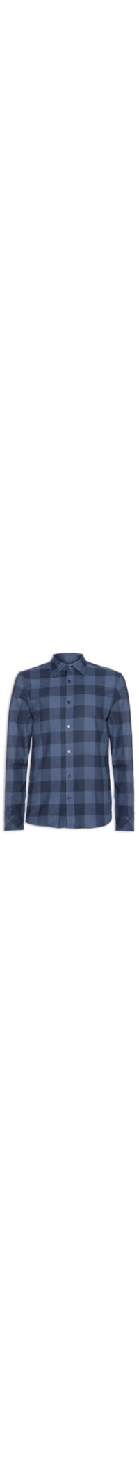 Camisa Masculina Flanelada Xadrez Ale Manga Longa - Azul