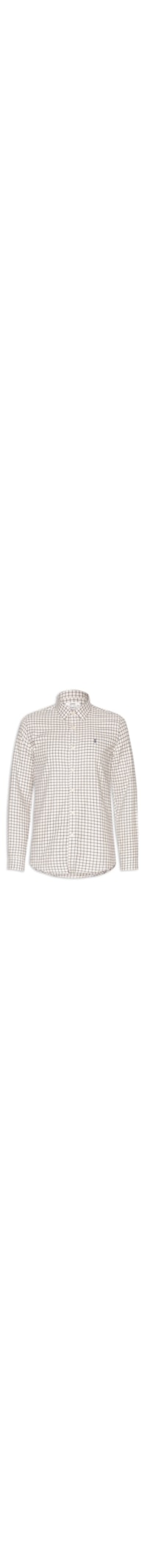 Camisa Masculina Flannel Mini Quadros - Off White