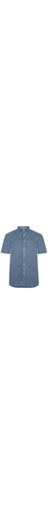 Camisa Masculina Formentera 100% Linho - Azul