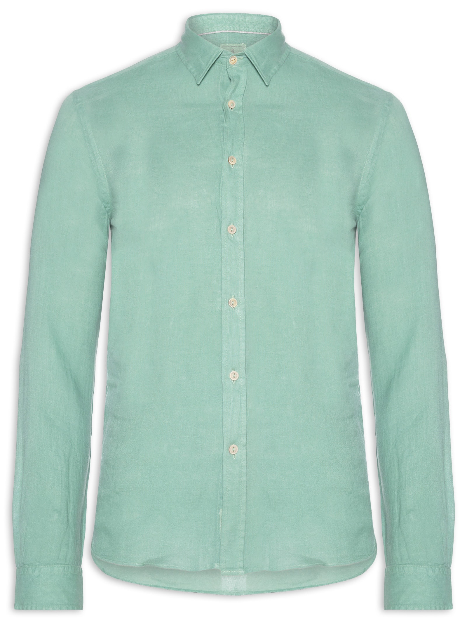 Camisa Masculina Formentera 100% Linho Verde Pineapple