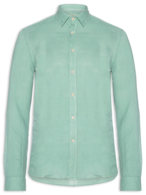 Camisa Masculina Formentera 100% Linho – Verde