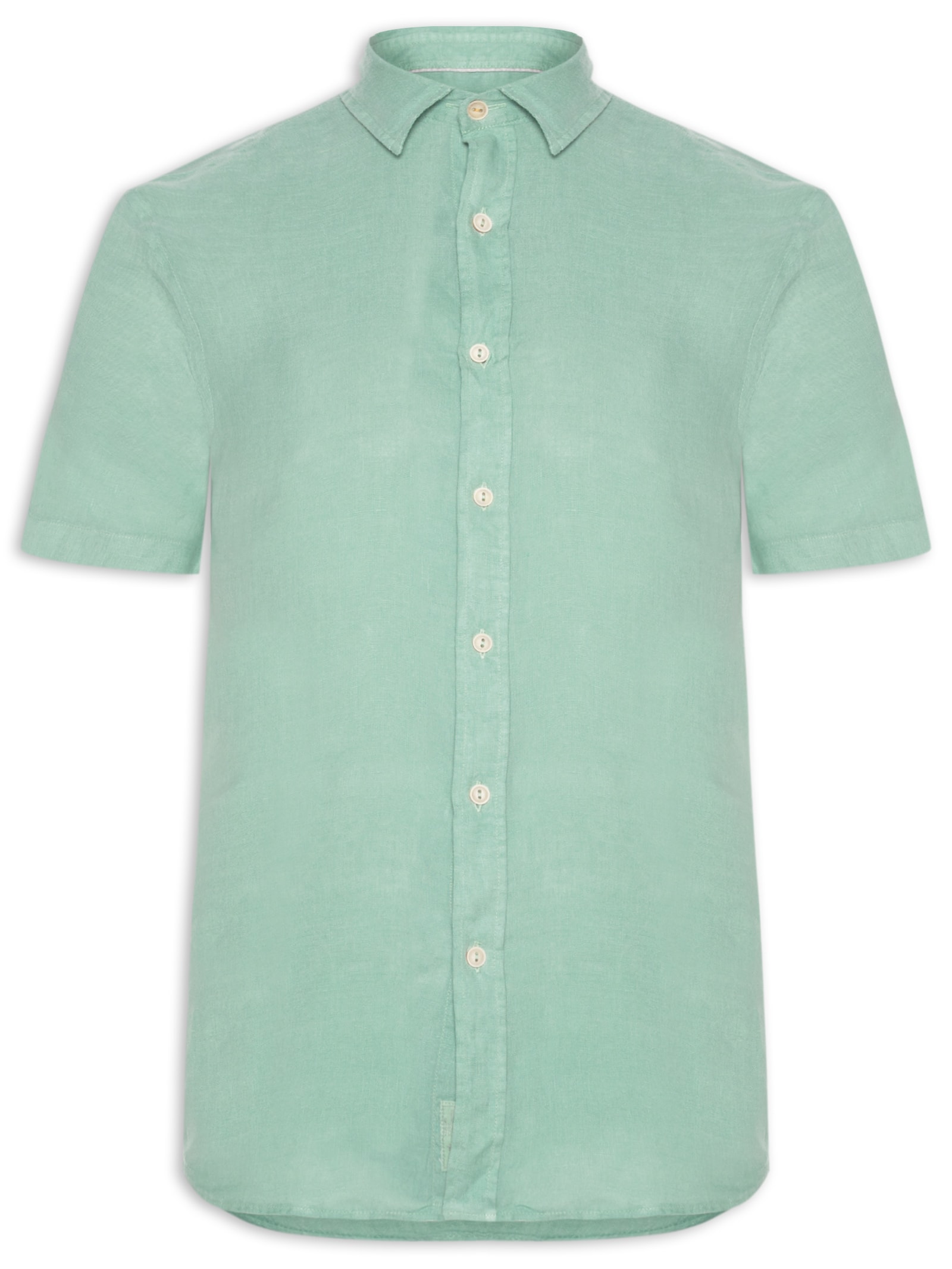 Camisa Masculina Formentera 100% Linho Verde Pineapple