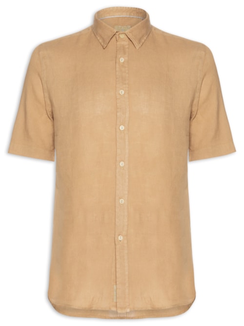 Camisa Masculina Formentera em Linho – Laranja