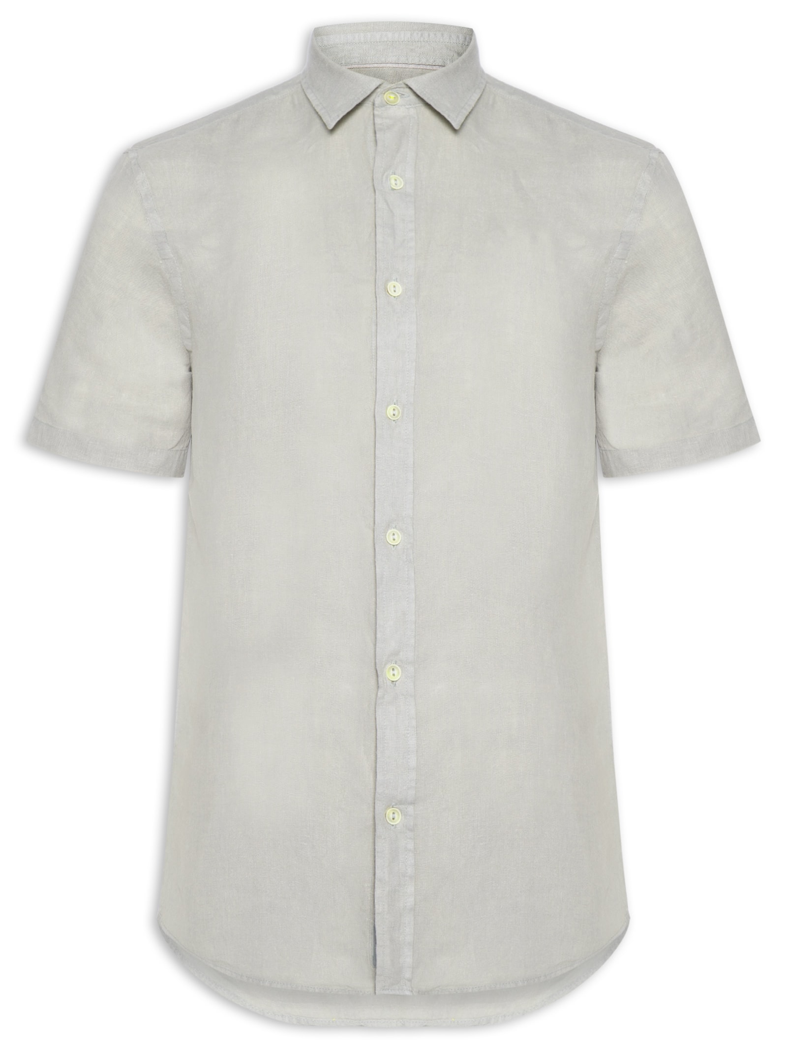 Camisa Masculina Formentera Puro Linho Cinza Pineapple