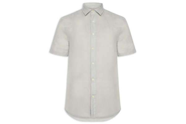 Camisa Masculina Formentera Puro Linho - Cinza