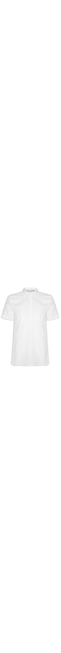 Camisa Masculina Gola Padre Em Linho Manga Curta - Branco