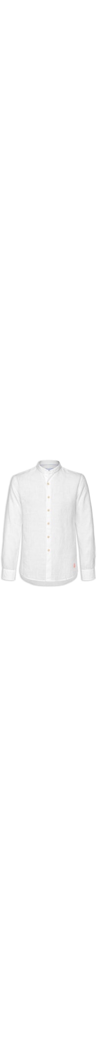 Camisa Masculina Gola Padre Puro Linho - Branco