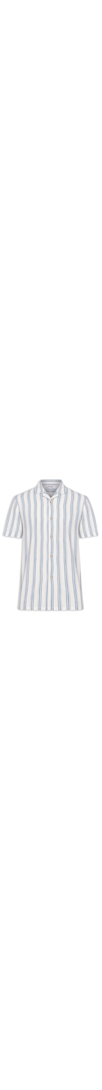 Camisa Masculina Gola Resort Listrada - Azul