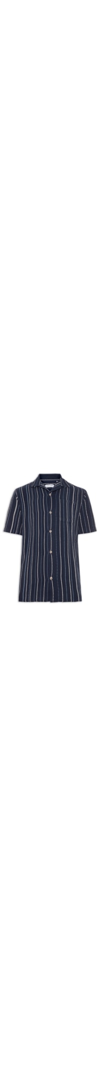 Camisa Masculina Gola Resort Listrada - Azul
