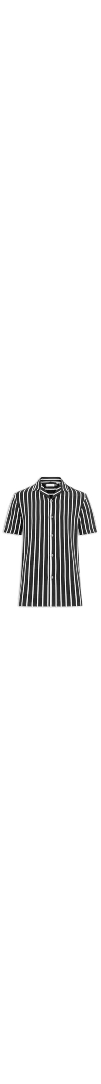 Camisa Masculina Gola Resort Listrada - Preto