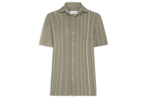 Camisa Masculina Gola Resort Listrada - Verde
