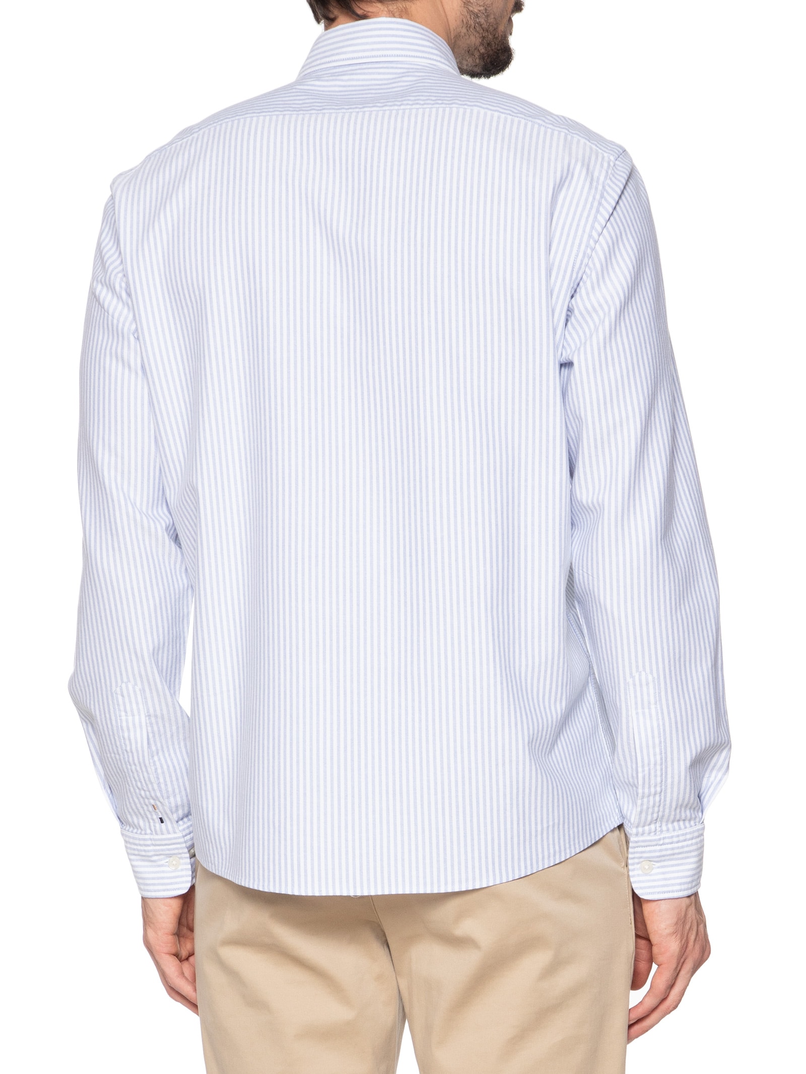 Camisa Masculina H-Liam Azul Boss