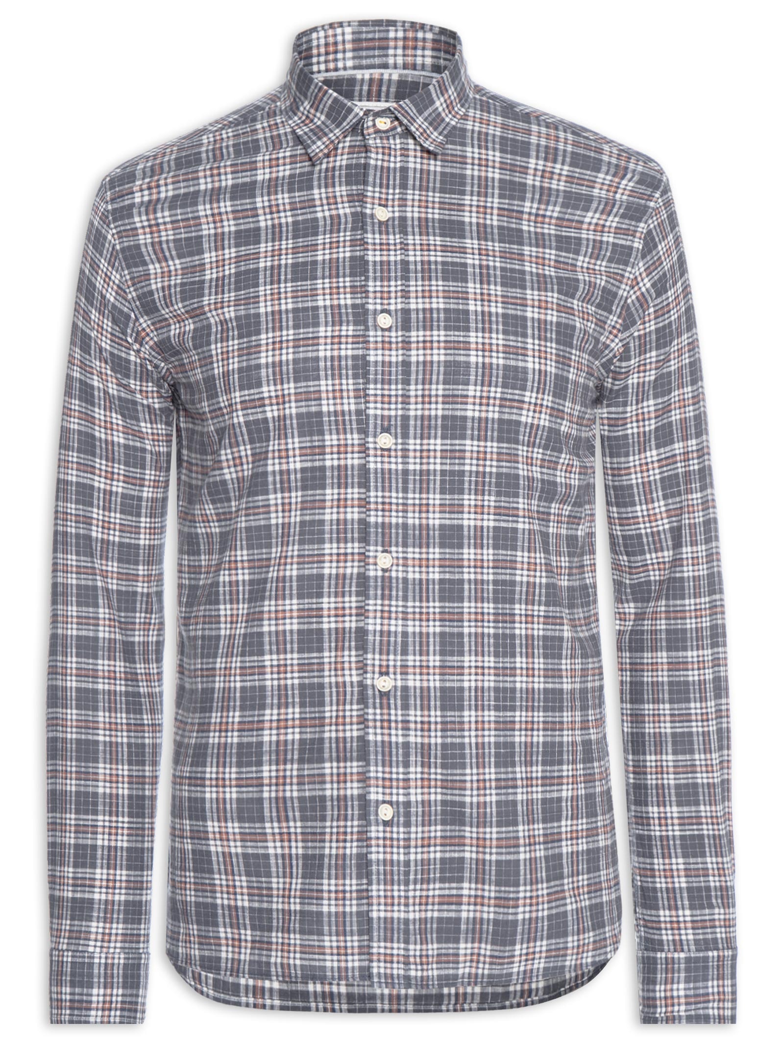 Camisa Masculina Hamê Toronto Xadrez Azul Pineapple