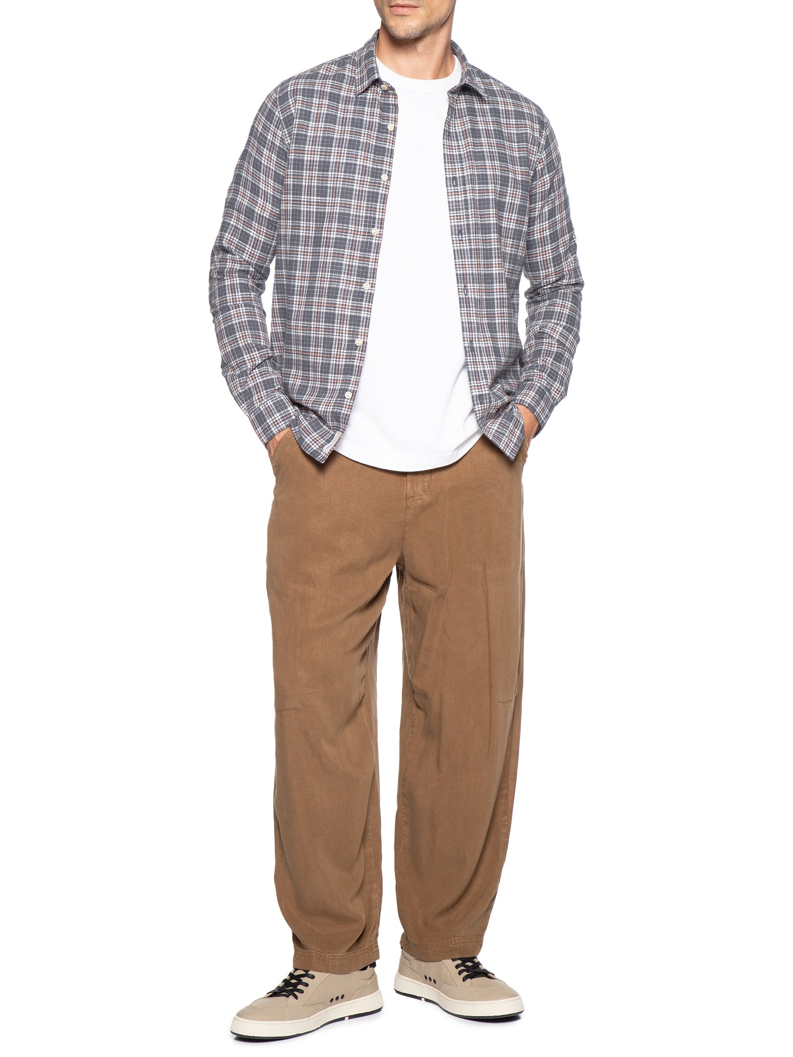 Camisa Masculina Hamê Toronto Xadrez Azul Pineapple