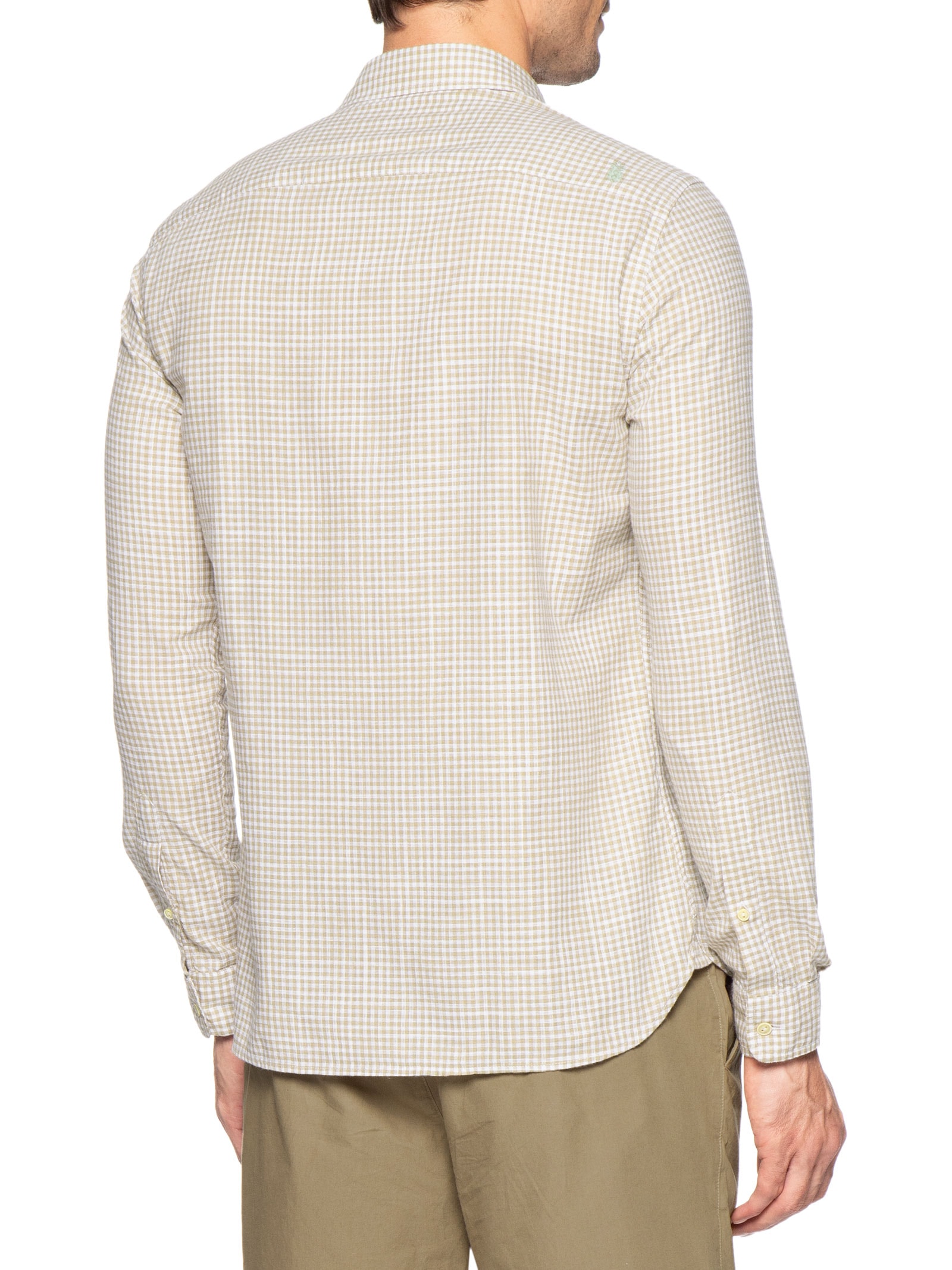 Camisa Masculina Hamê Vichy Bege Pineapple