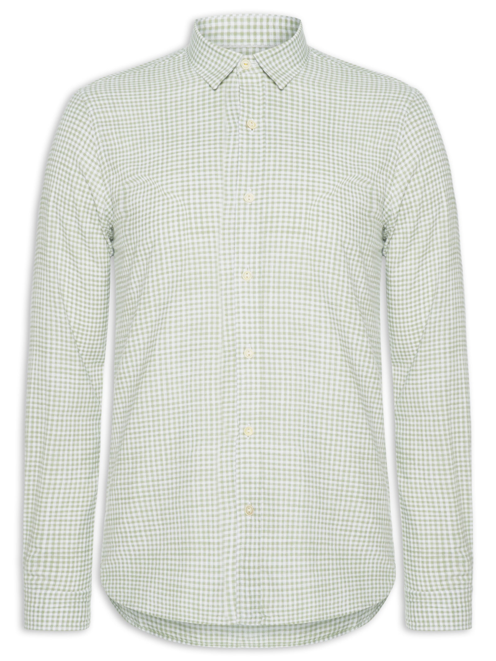 Camisa Masculina Hamê Vichy Verde Pineapple