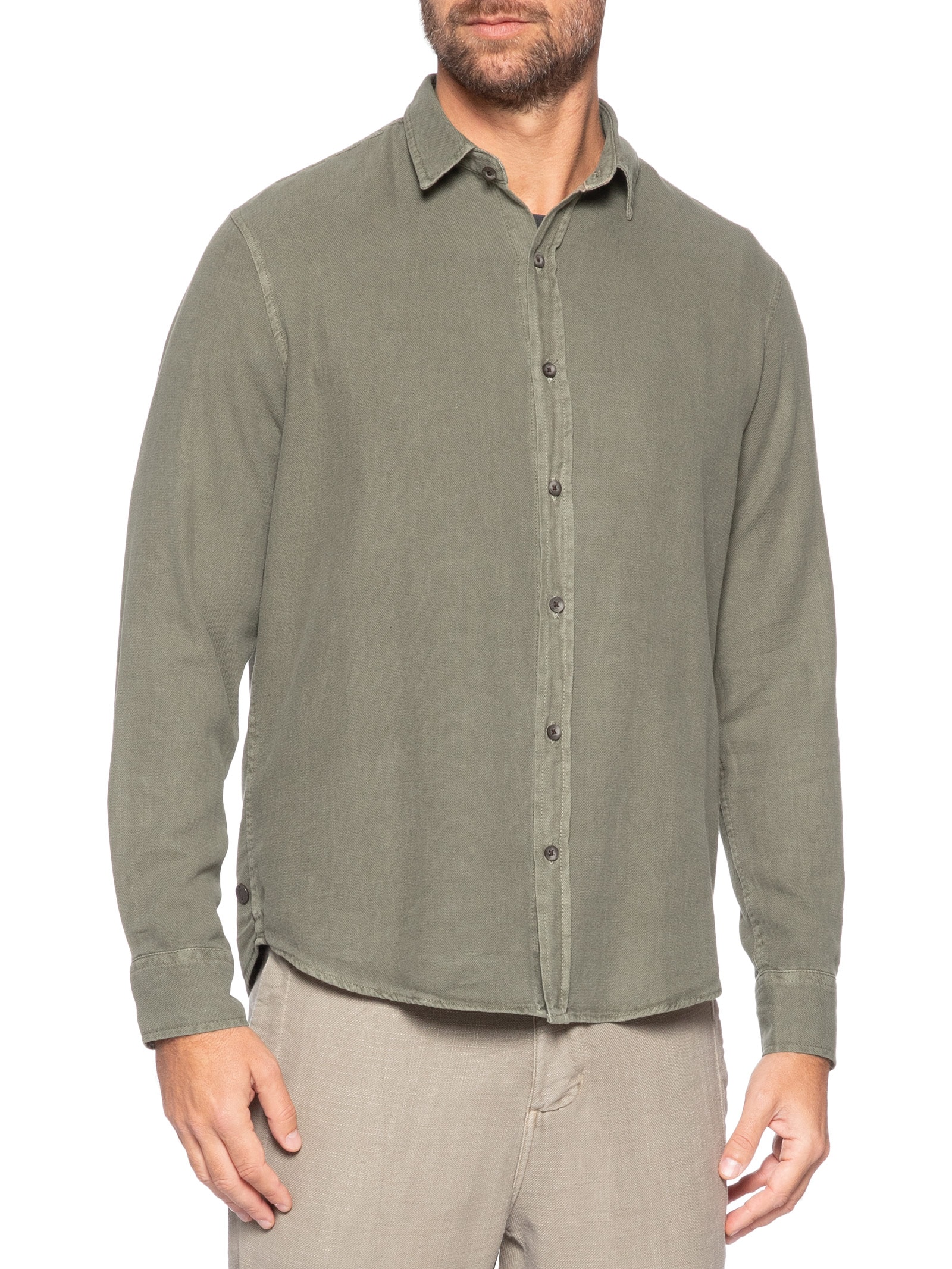 Camisa Masculina Havana II Manga Longa Verde Austral