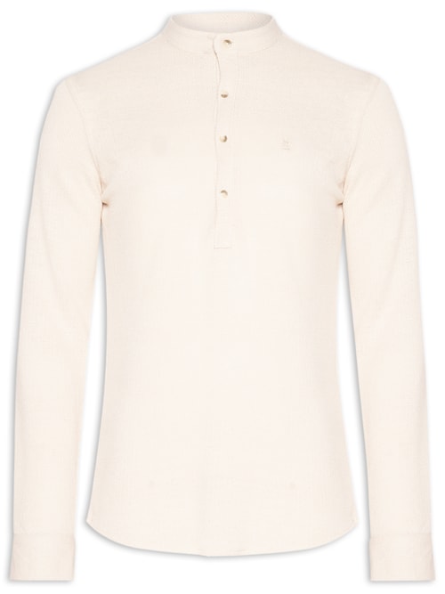 Camisa Masculina Henley Santorini – Bege