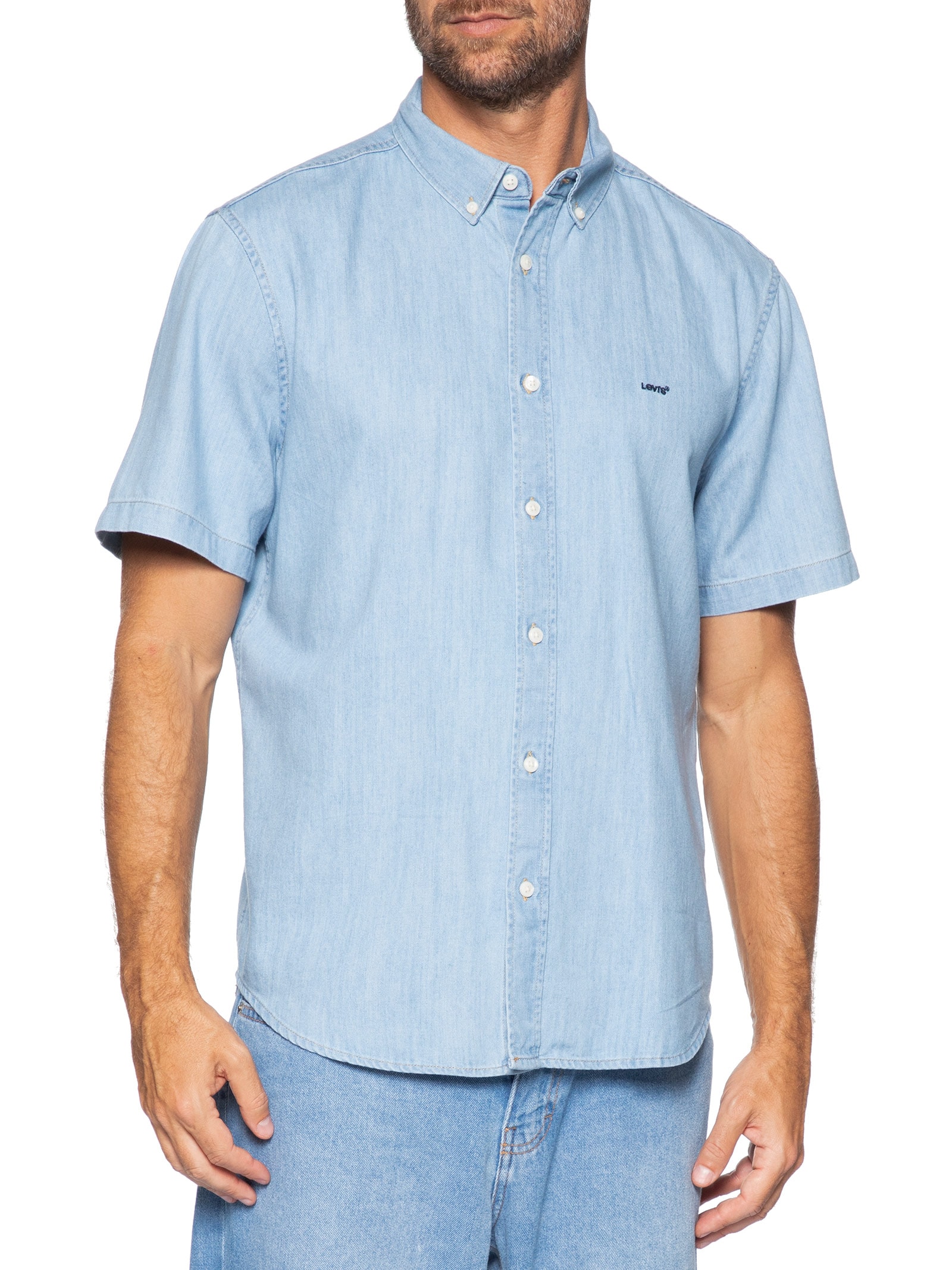 Camisa Masculina Jeans Authentic Button Down Azul Levi's
