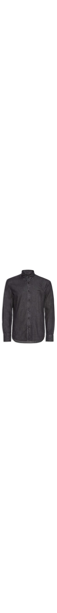 Camisa Masculina Jeans Authentic Button - Preto