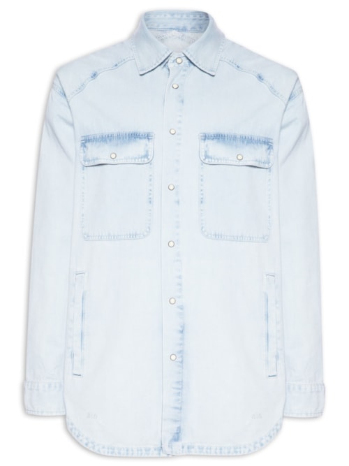 Camisa Masculina Jeans – Azul