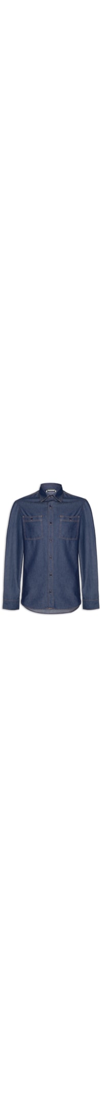 Camisa Masculina Jeans Chambray Navy - Azul