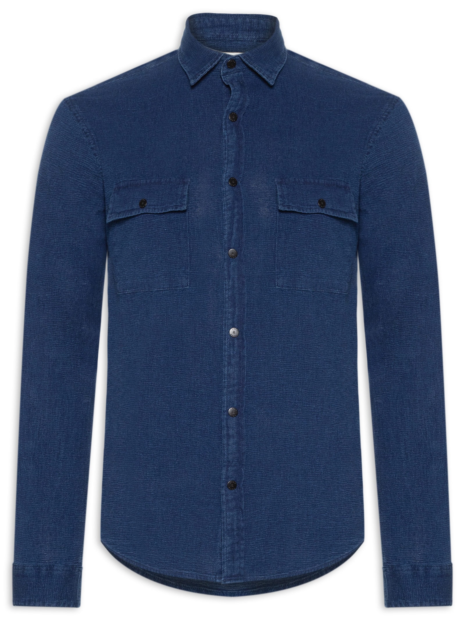 Camisa Masculina Jeans Itamonte Azul Foxton