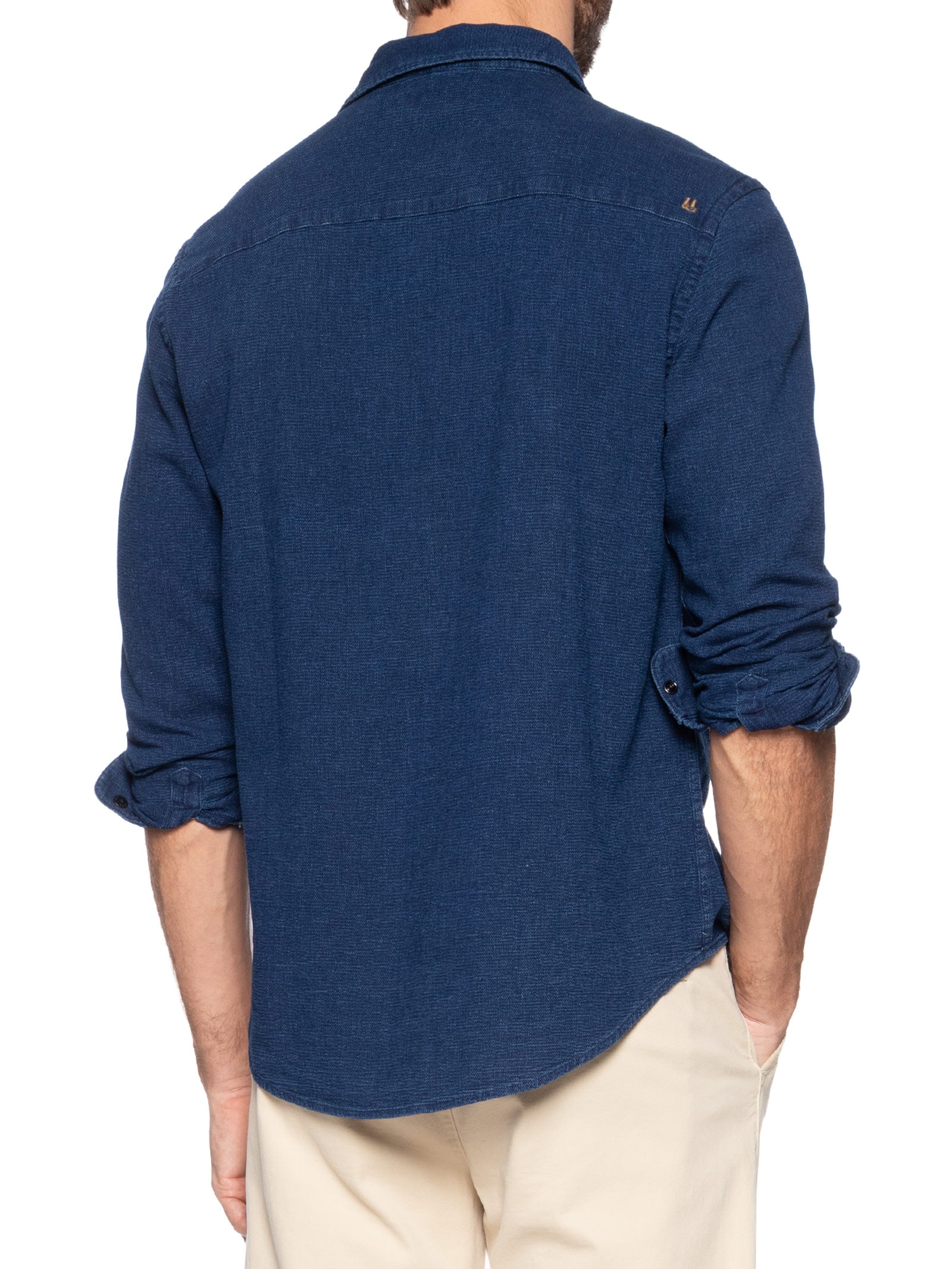 Camisa Masculina Jeans Itamonte Azul Foxton