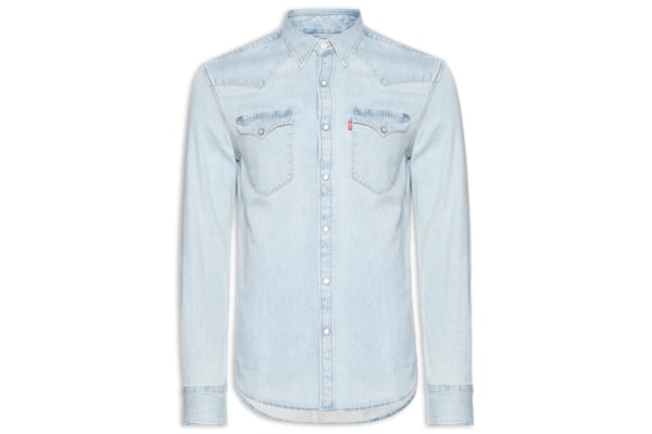 Camisa Masculina Jeans manga Longa Barstow Standard - Azul