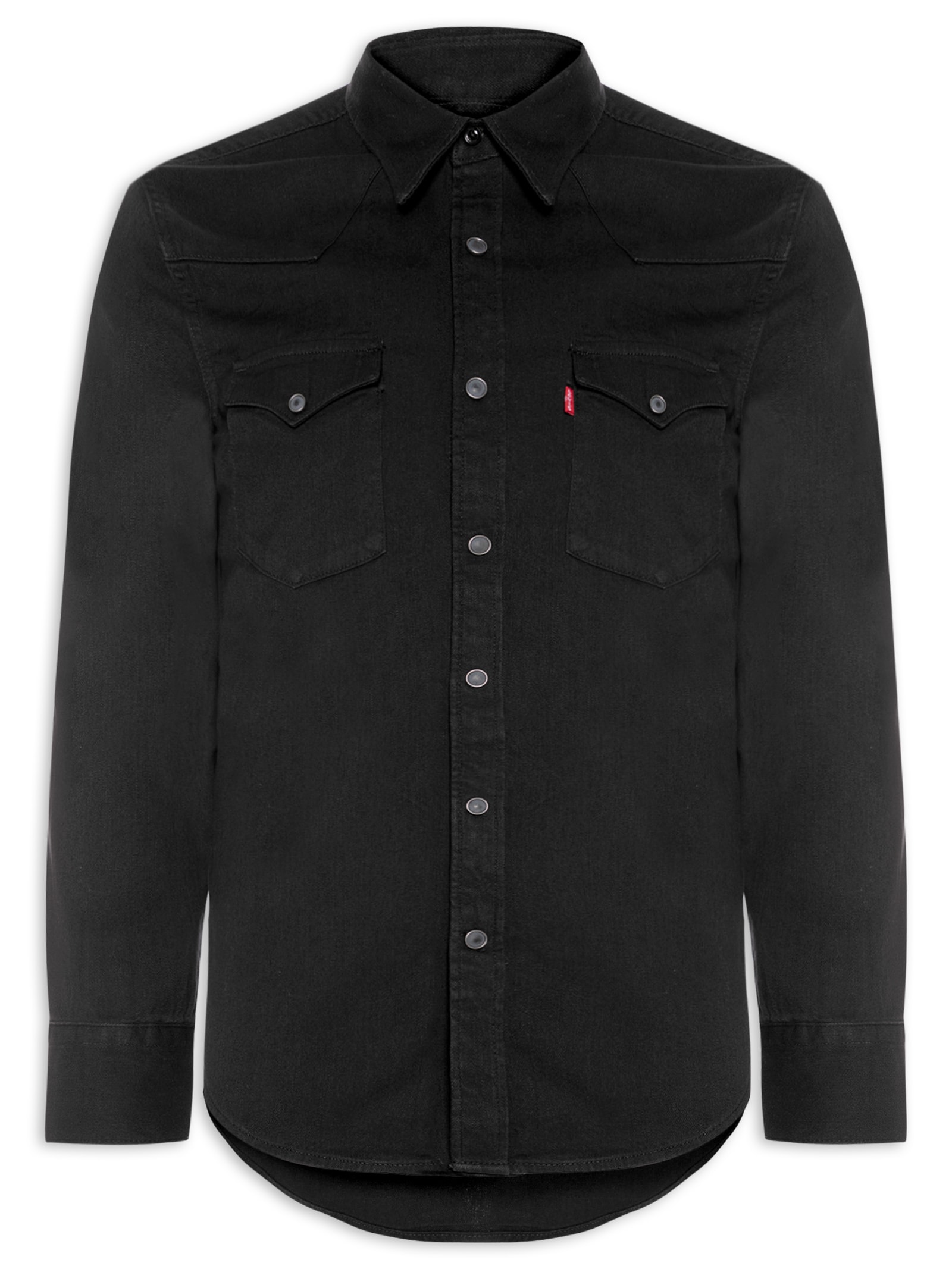 Camisa Masculina Jeans Manga Longa Barstow Western Standard Preto Levi's