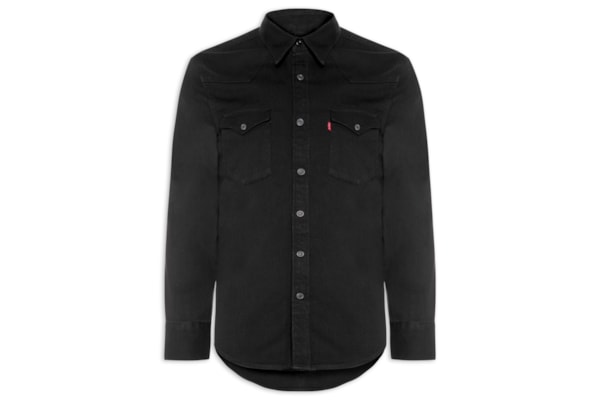 Camisa Masculina Jeans Manga Longa Barstow Western Standard - Preto