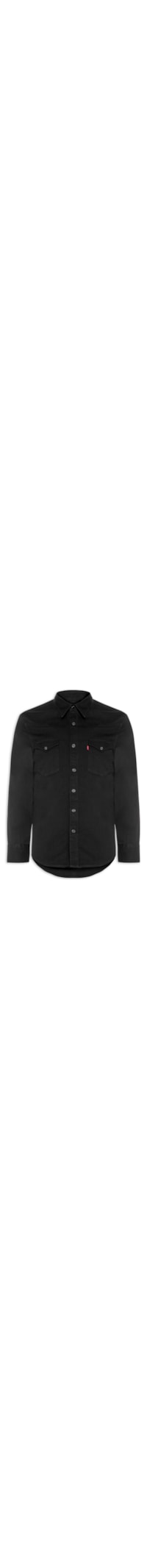 Camisa Masculina Jeans Manga Longa Barstow Western Standard - Preto