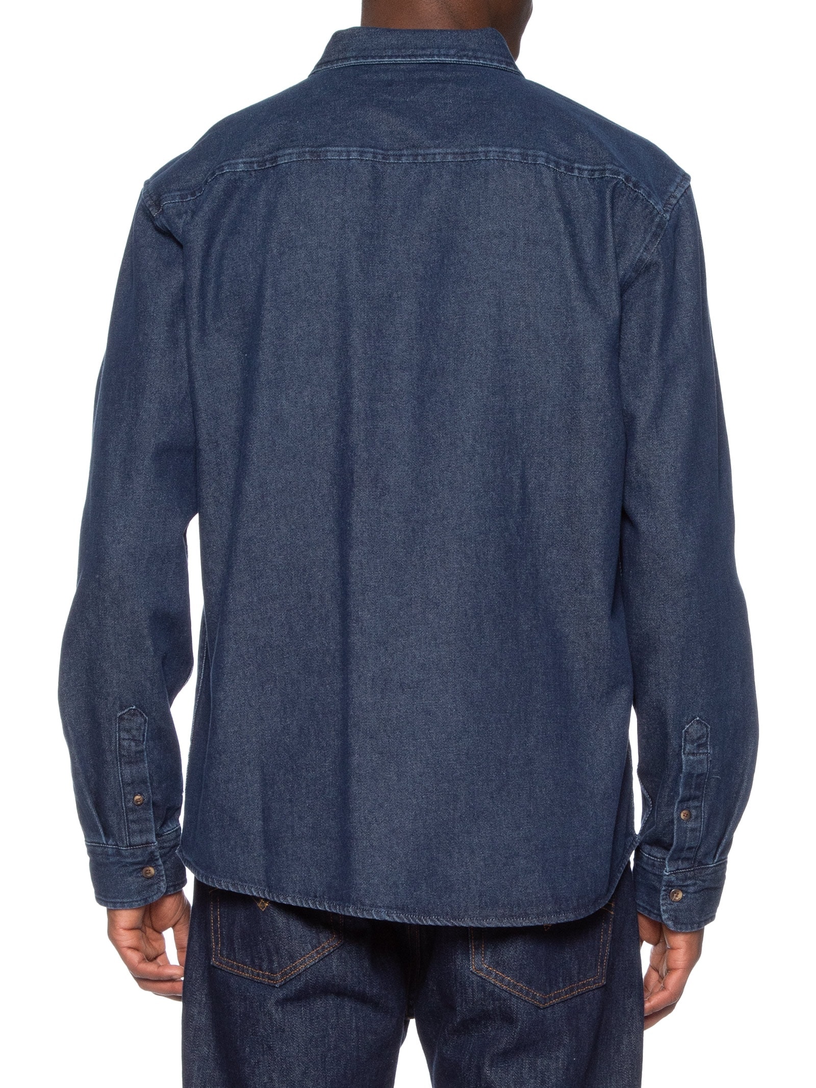 Camisa Masculina Jeans Raw Denim Azul Hering