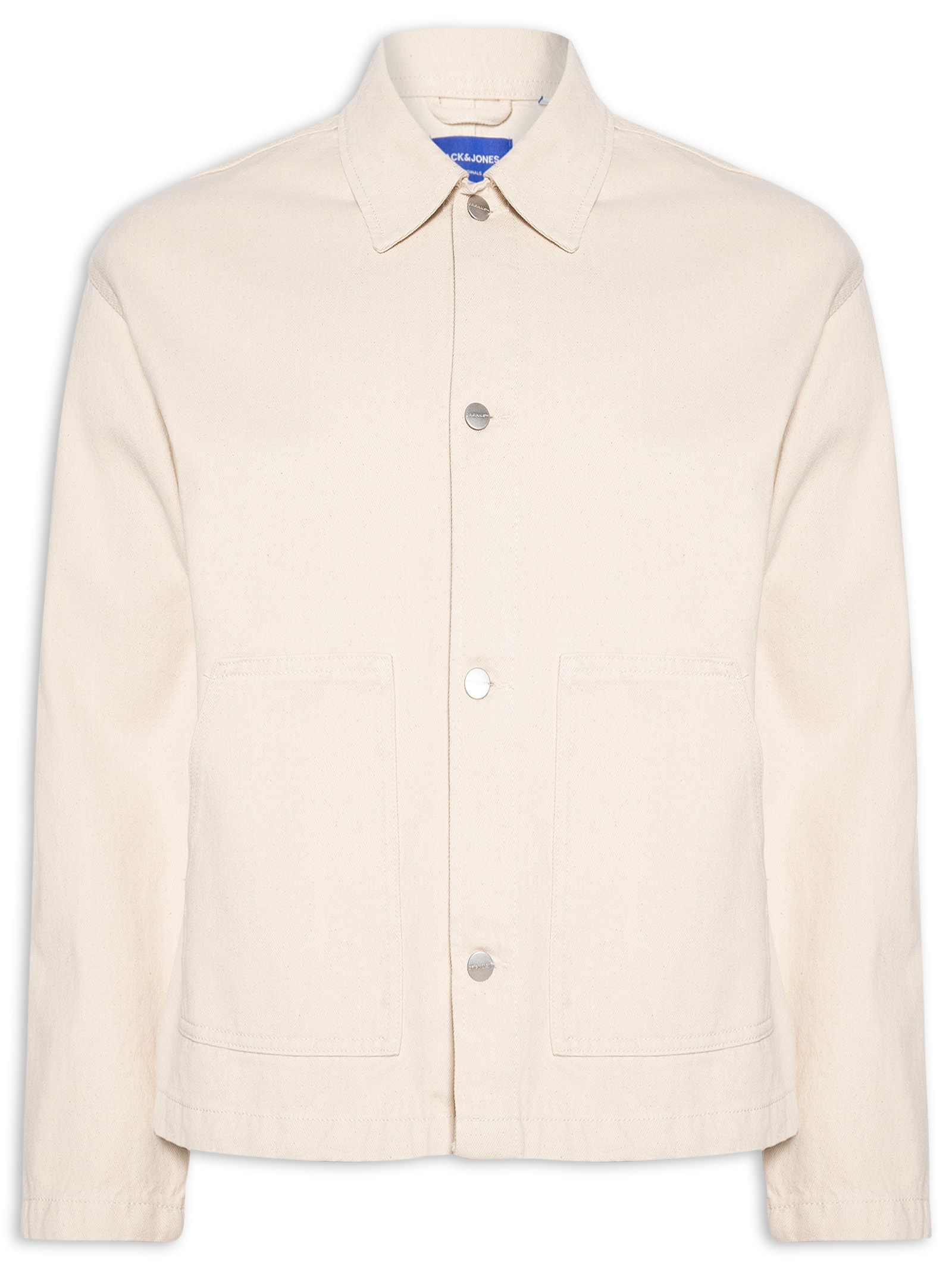 Camisa Masculina Jeans Wide Fit Bege Jack & Jones