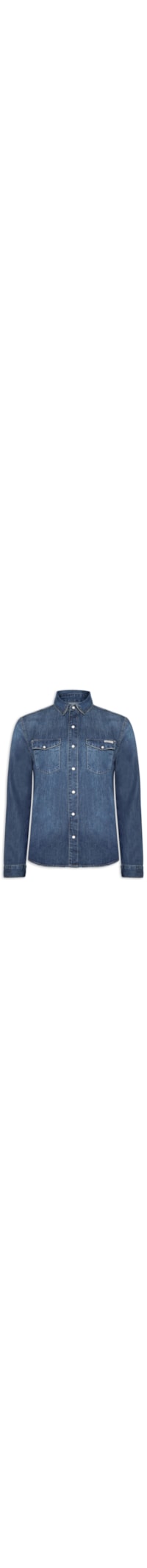 Camisa Masculina Jeans – Azul