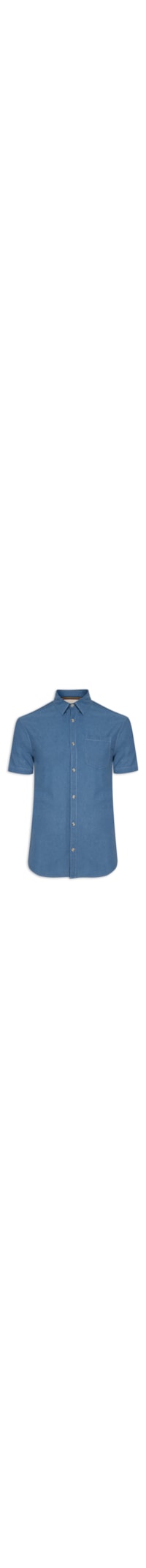 Camisa Masculina Jorbobby Chambray Shirt SS - Azul