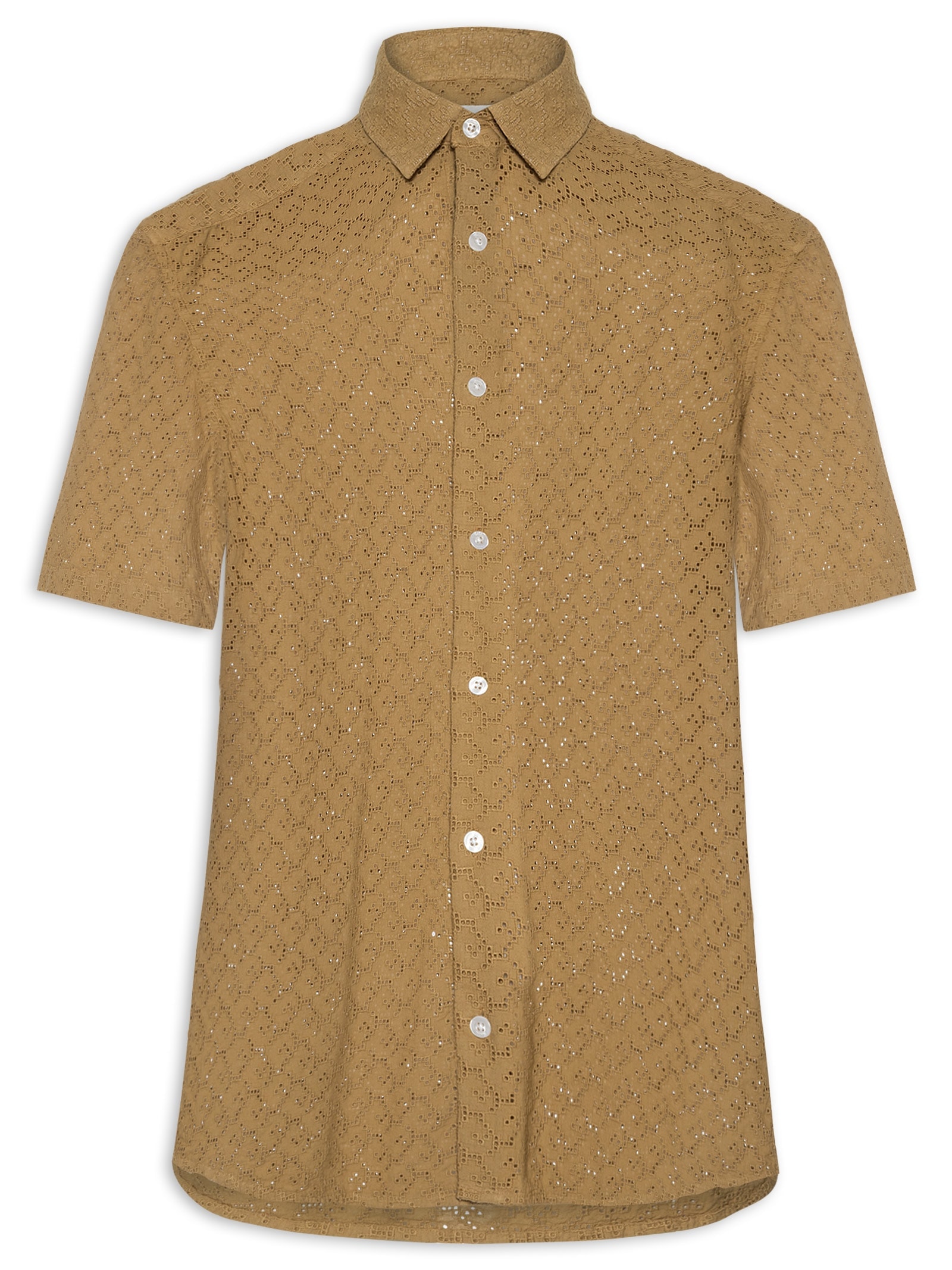 Camisa Masculina Laise Nature Marrom Foxton