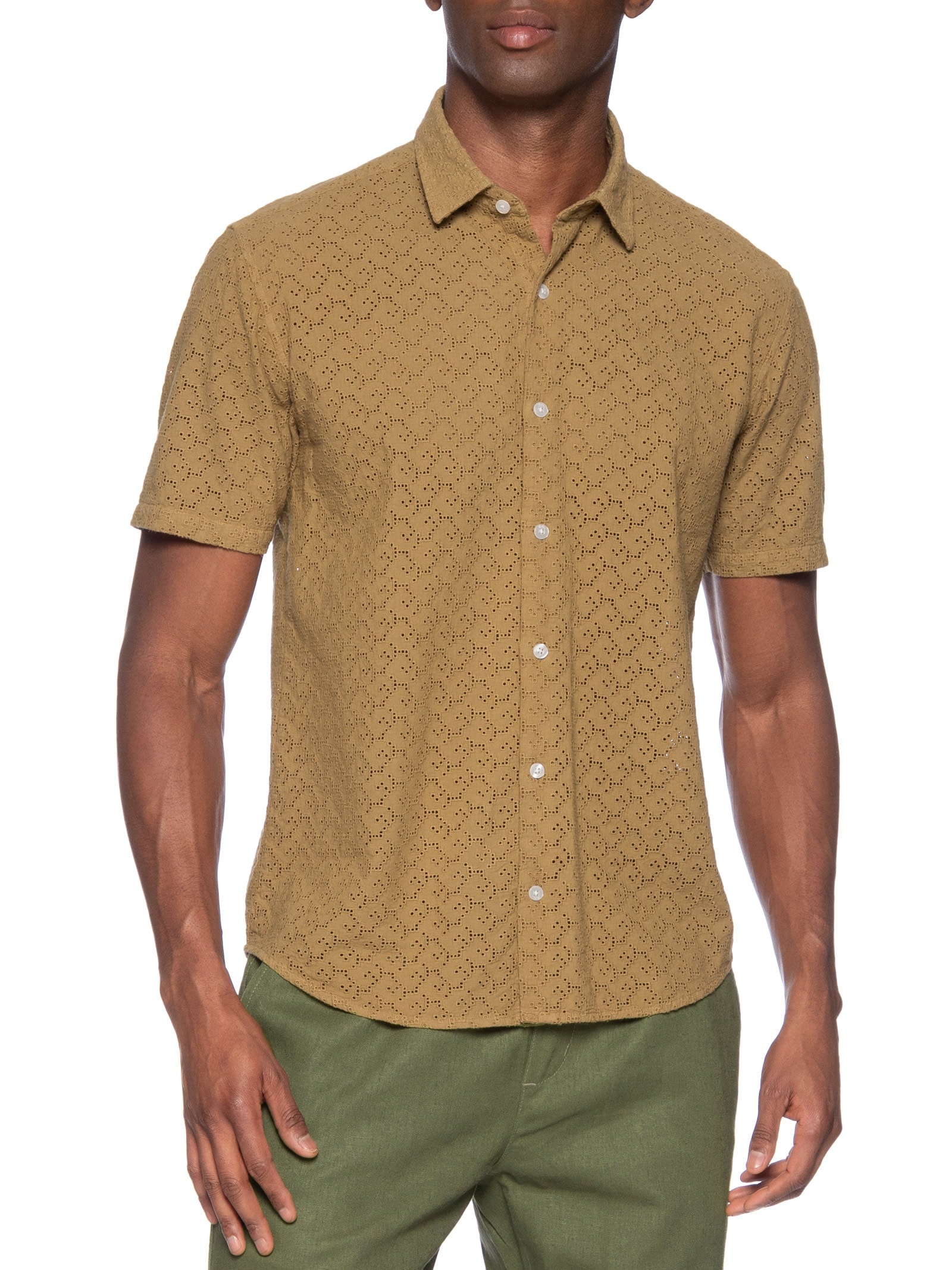 Camisa Masculina Laise Nature Marrom Foxton