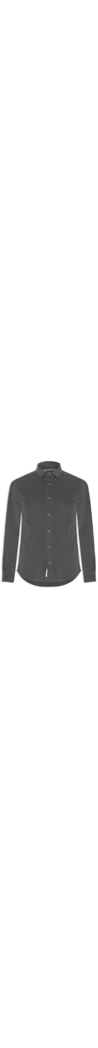 Camisa Masculina Leve Em Veludo - Cinza