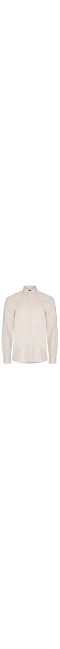Camisa Masculina Linen Blend Manga Longa - Bege