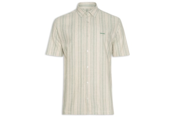 Camisa Masculina Linen Blend - Verde